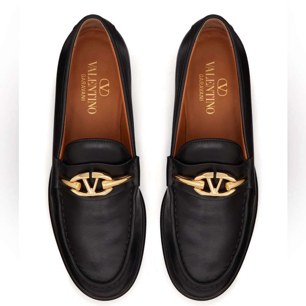 Valentino Garavani VLogo Moon Leather Loafers - Picture 2 of 6